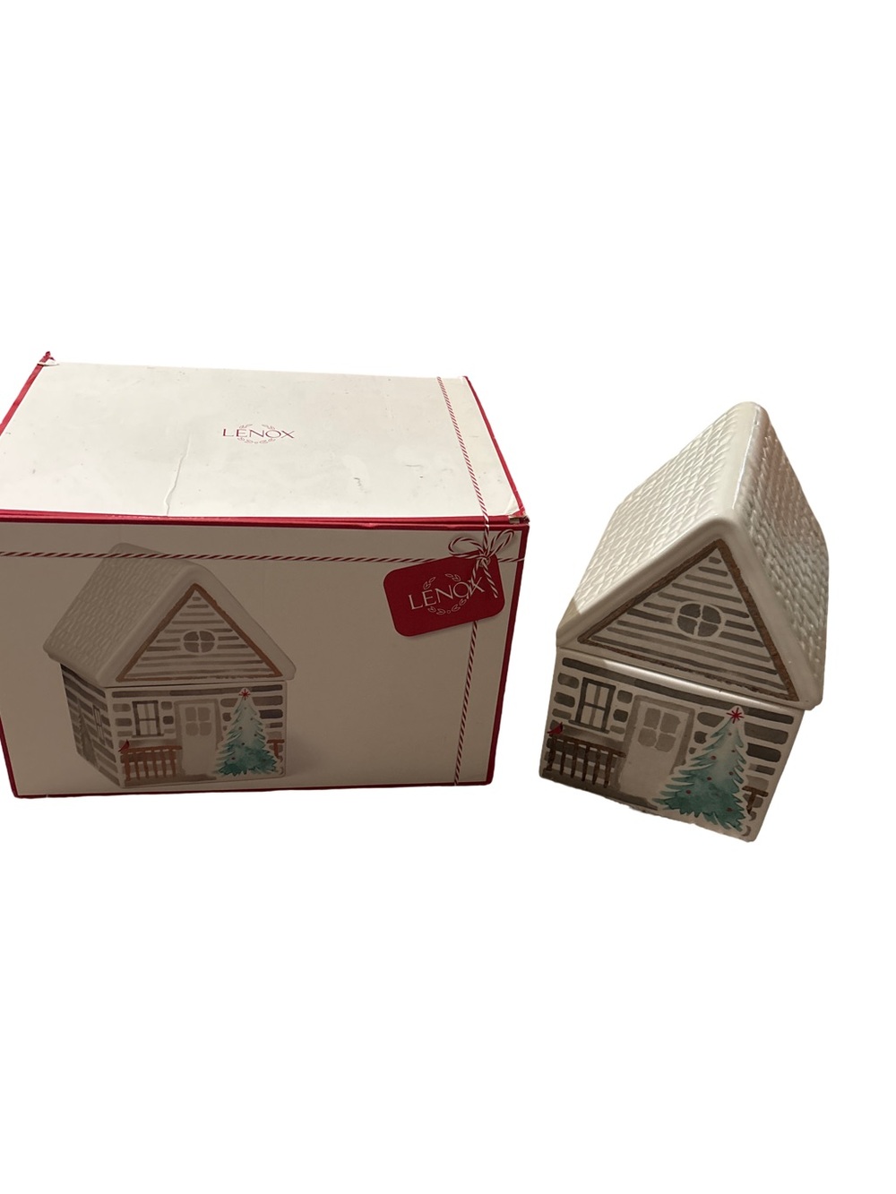 Lenox Balsam Lane Porcelain Cabin Cookie Jar (890755)